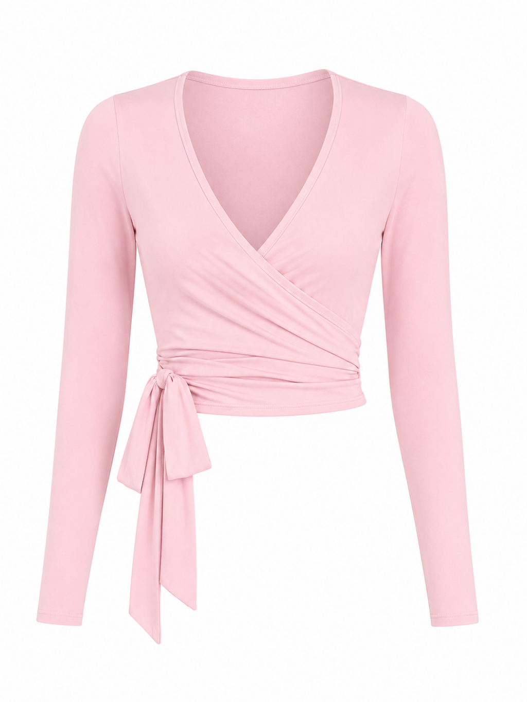 AÉLYS Blush Ballet Romper Set With Wrap Top