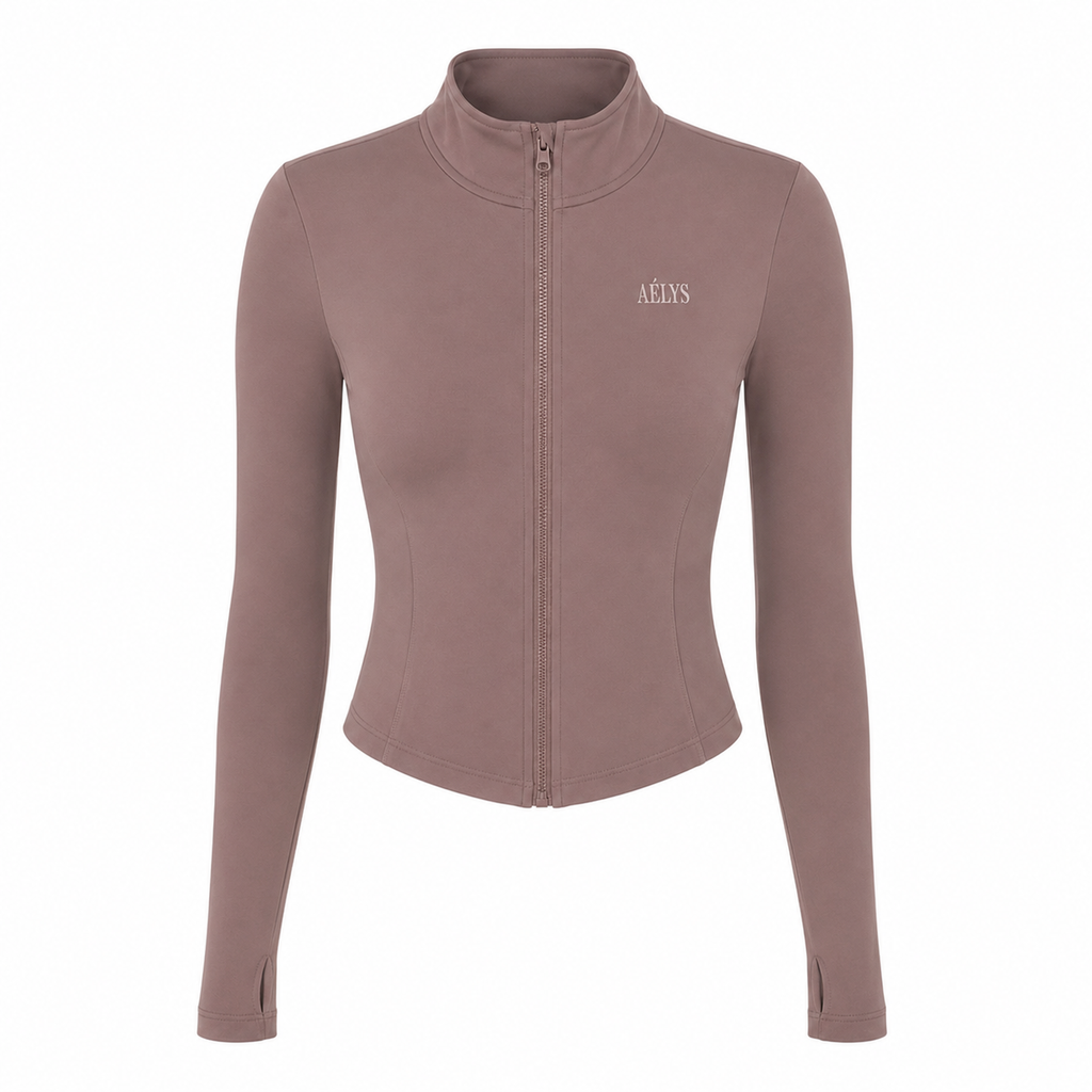 AÉLYS Contour Sculpt Jacket – Mocha Taupe