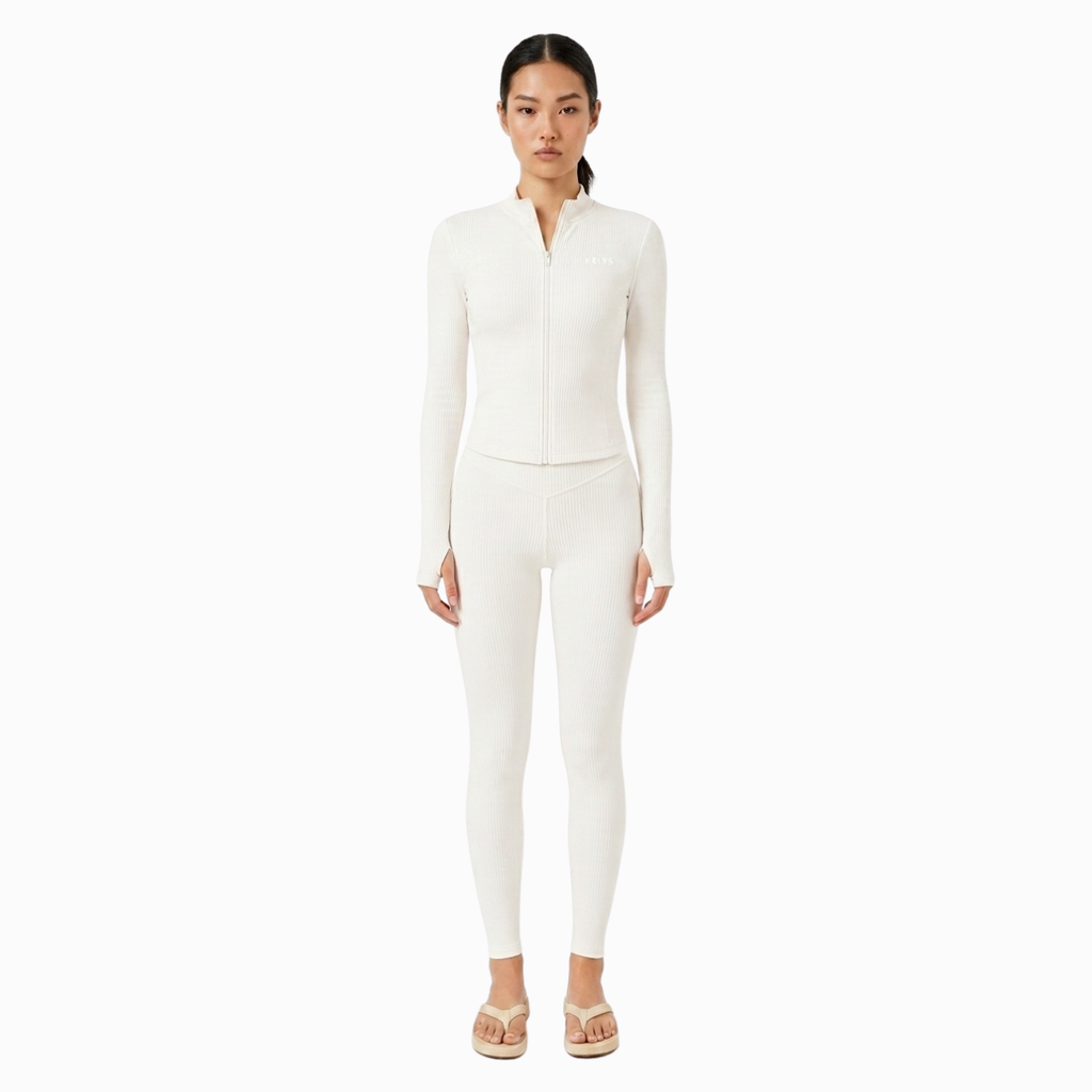 AÉLYS Sculpt Zip Jacket – Ivory