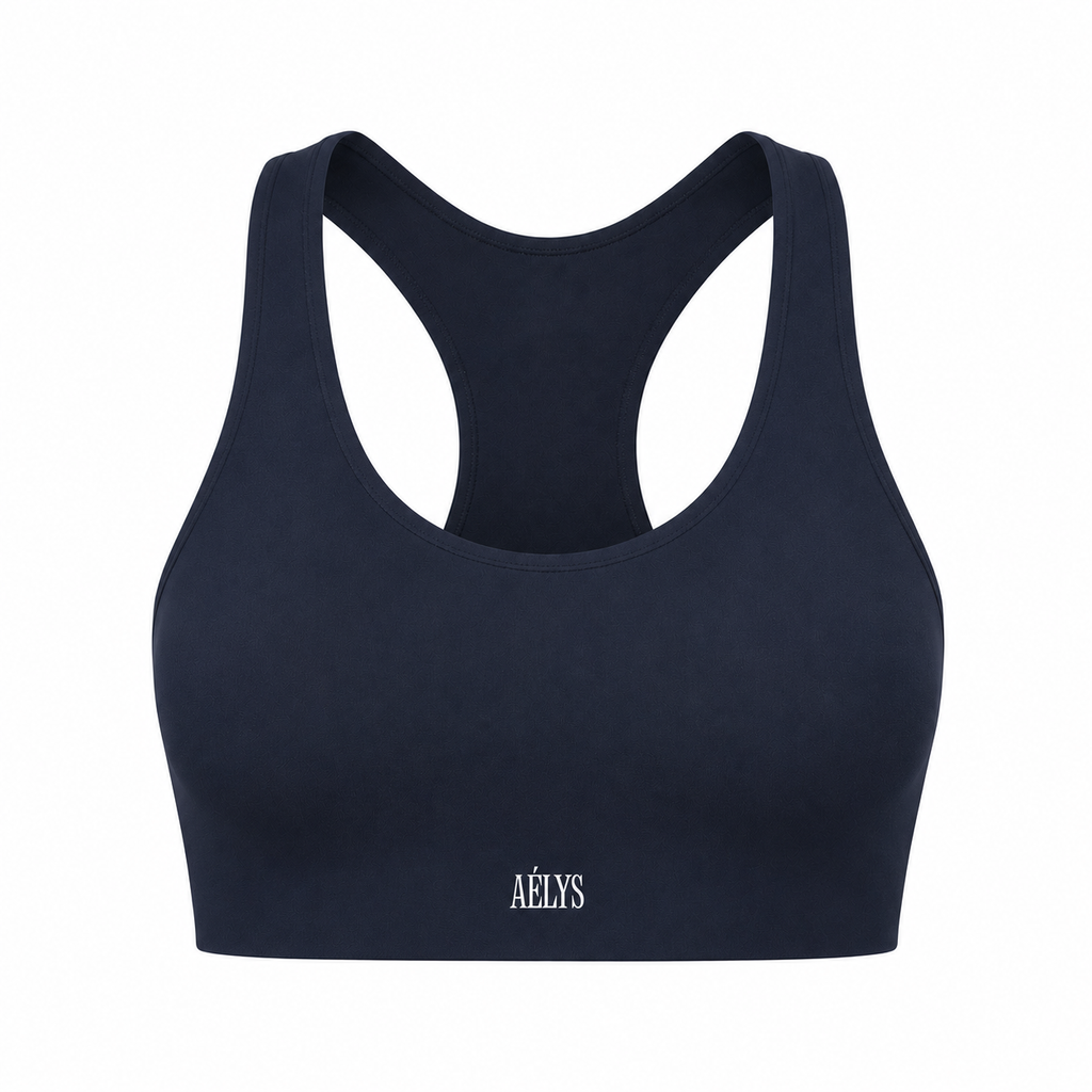 AÉLYS Sculpt Racerback Bra – Midnight Navy