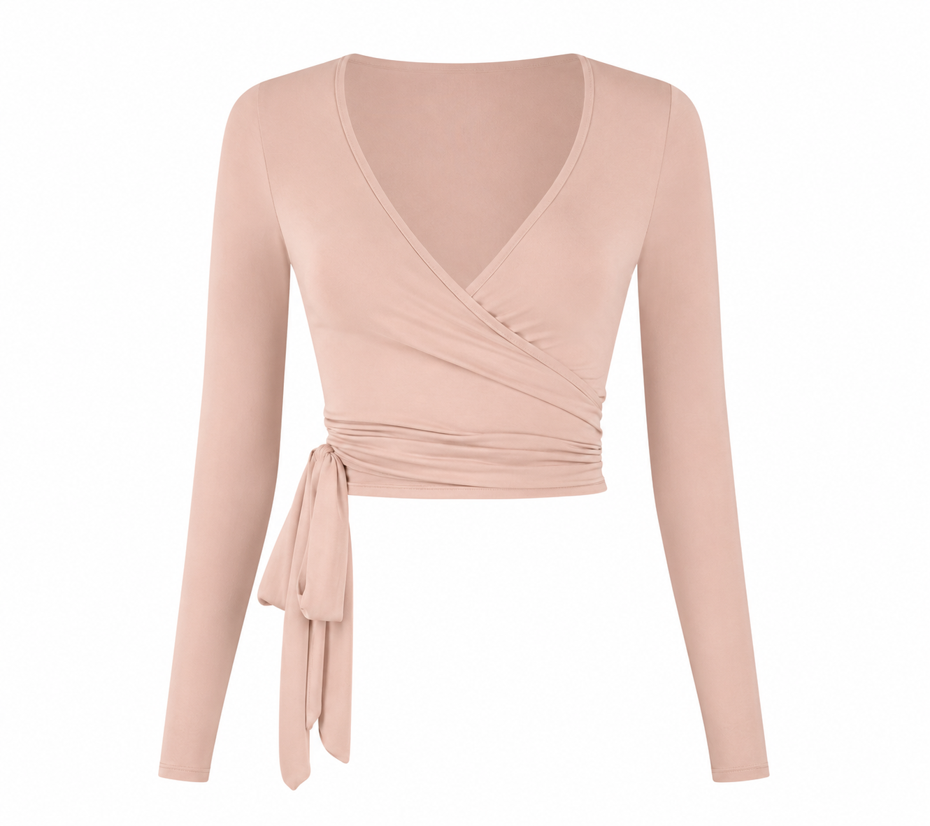 AÉLYS Blush Ballet Romper Set With Wrap Top