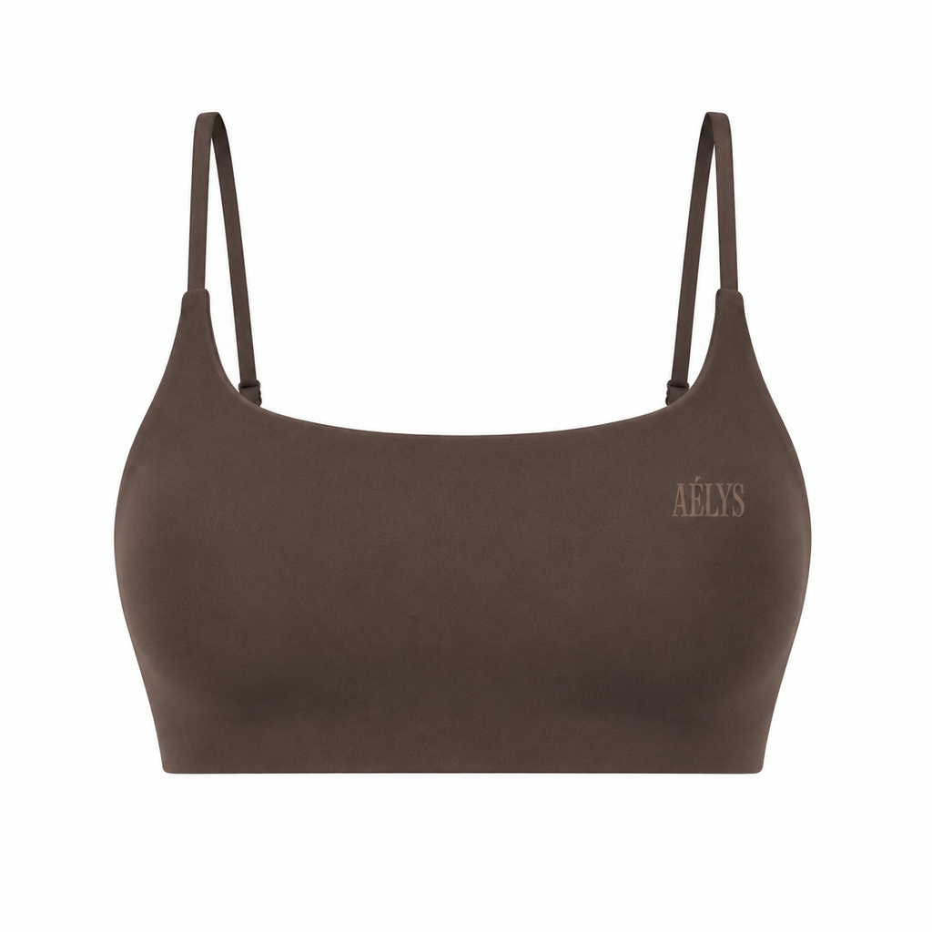 AÉLYS Sculpt Racerback Sports Bra – Mocha
