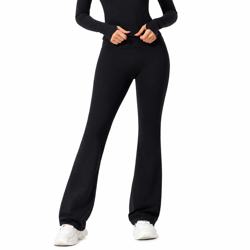 AÉLYS Flow Flare Pants - Black