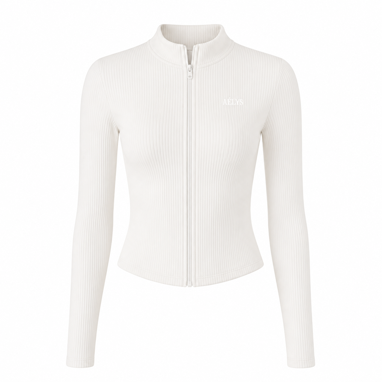 AÉLYS Sculpt Zip Jacket – Ivory