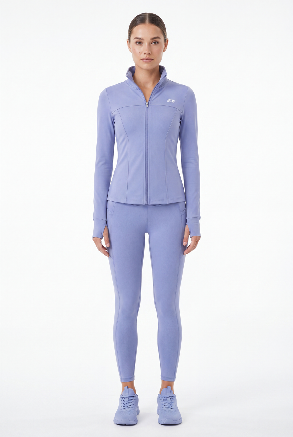 AÉLYS Sculpt Zip Jacket – Blue