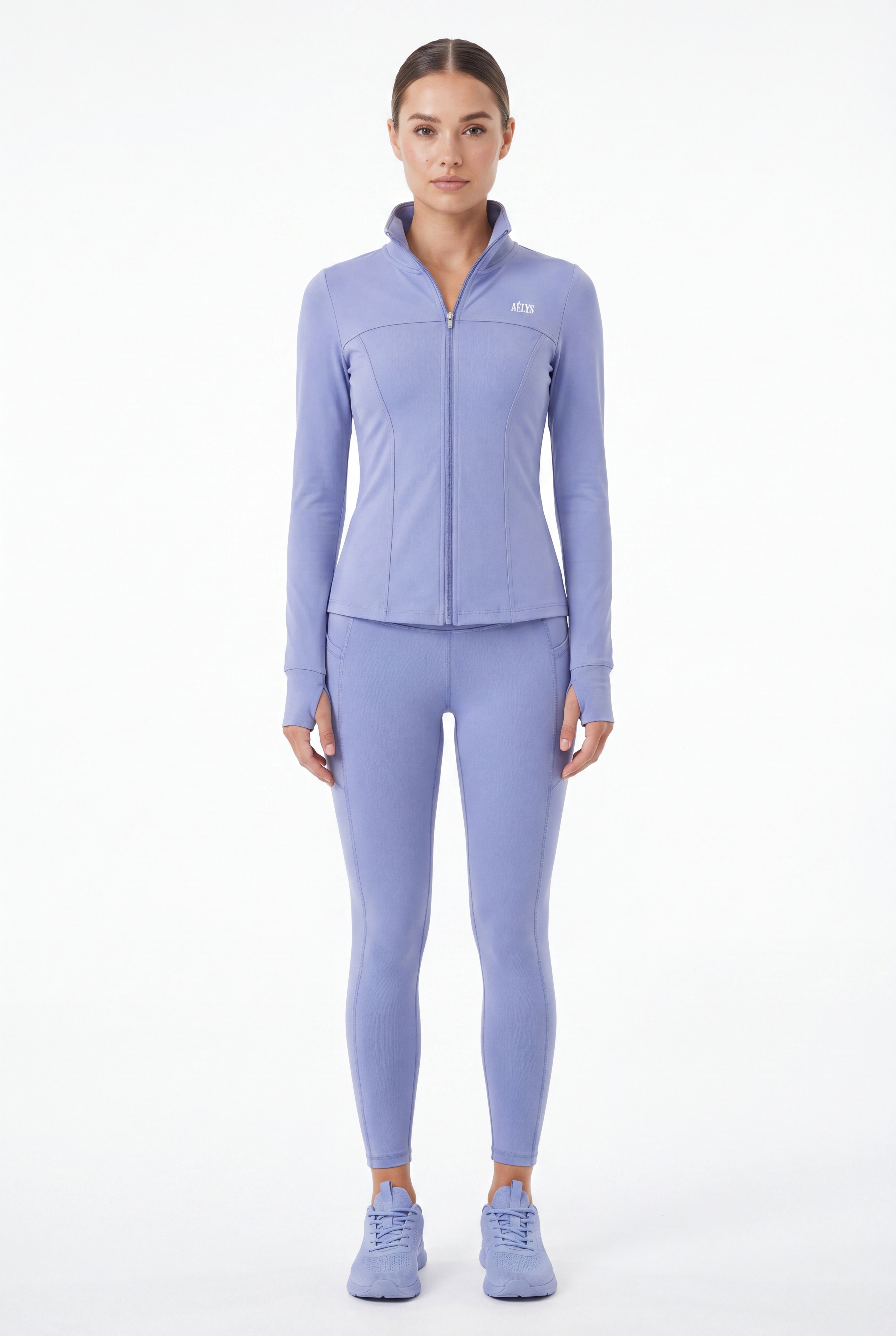 AÉLYS Sculpt Zip Jacket – Blue
